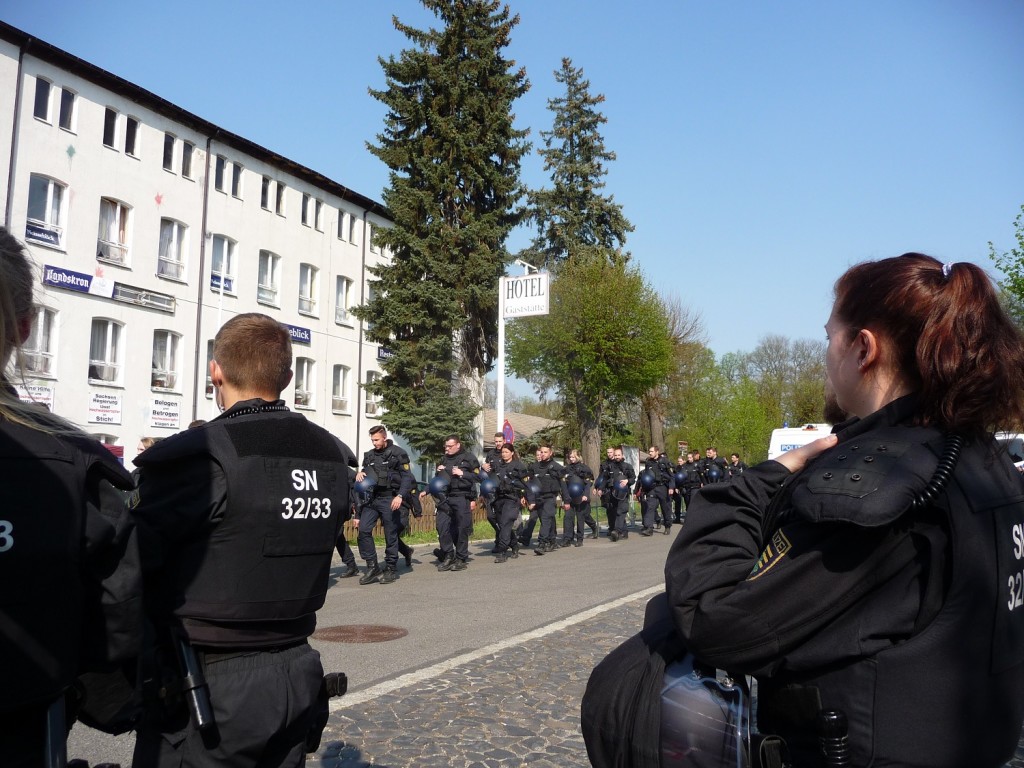 Polizeistaffel in Ostritz
