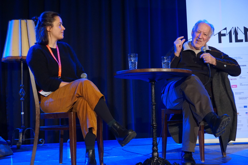 Werner Herzog im Gespräch auf der DOK-Bühne